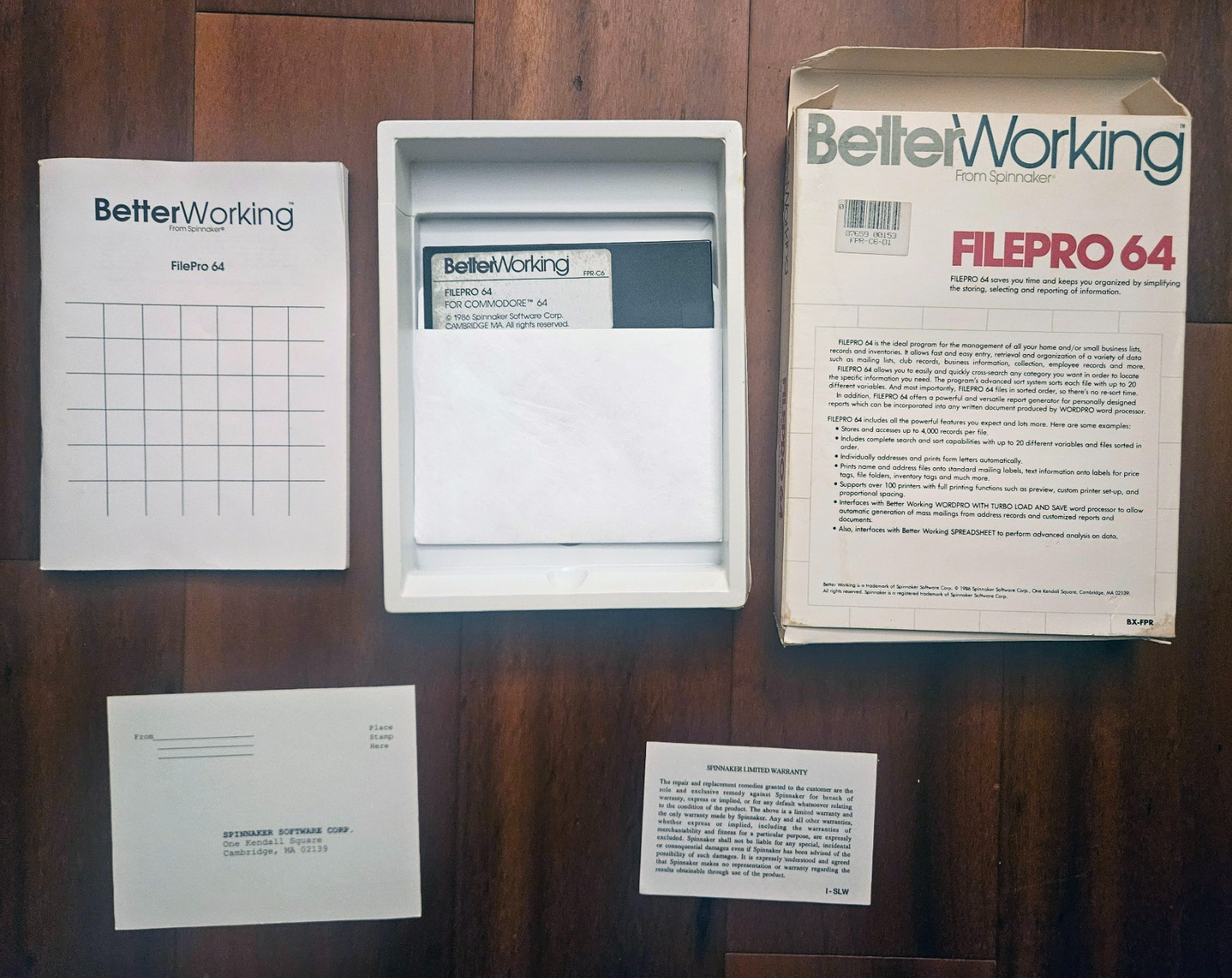 Better Working Spreadsheet Software by Spinnaker Commodore 64/128, Untested