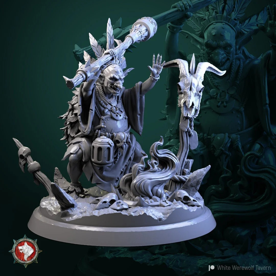 Goblin Shaman - Resin Tabletop Miniature
