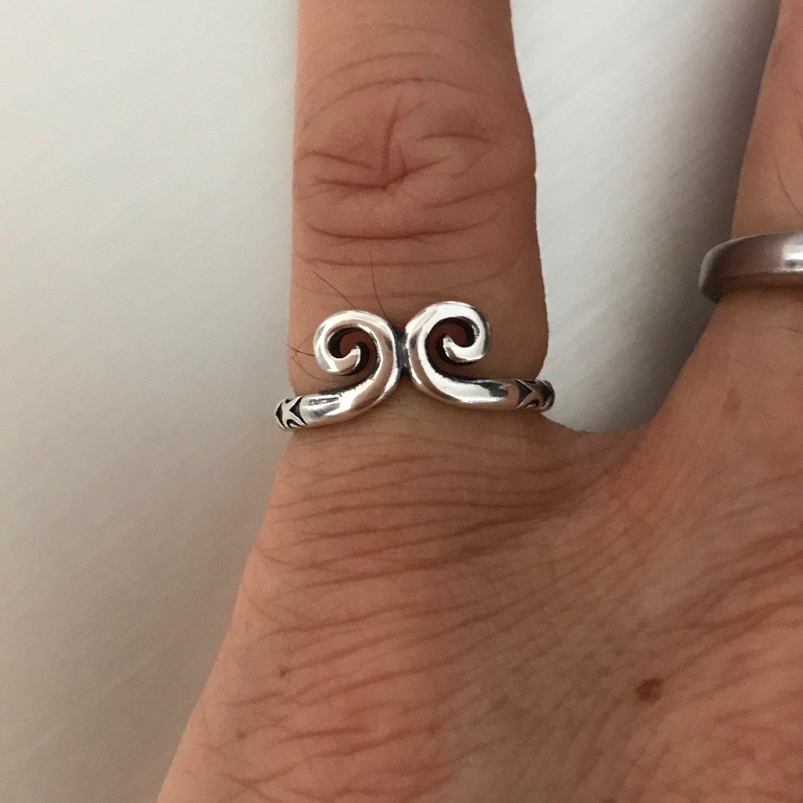 Sterling Silver Double Spiral Toe Ring, Silver Rings, Swirl Ring, Beach Ring