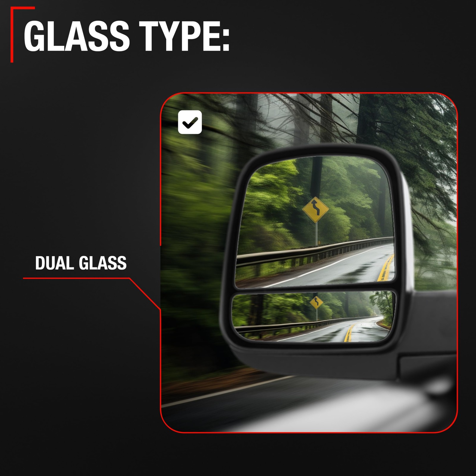 Driver Side Mirror Replacement - Compatible with 2014-2024 Ram Promaster - Po...