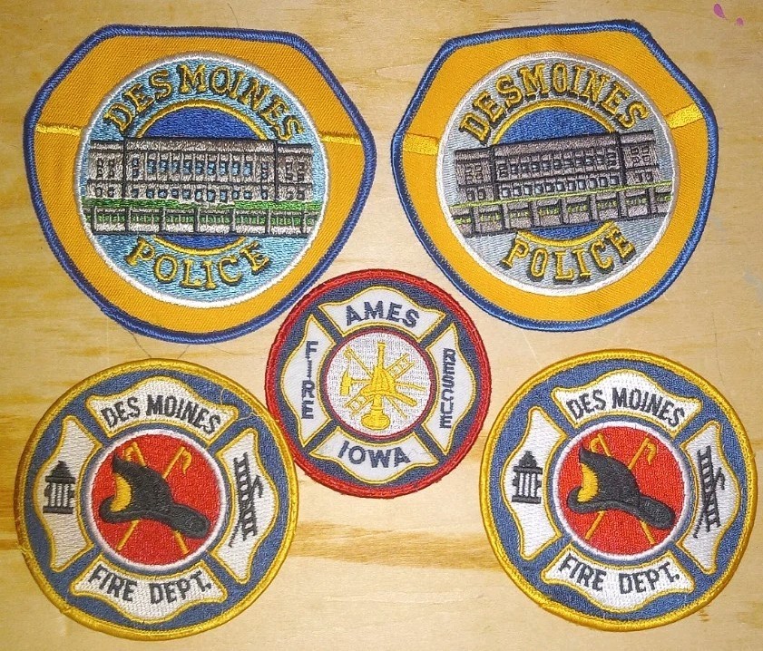 Patch ~ IOWA IA DES MOINES POLICE 🚨AMES FIRE 🔥  DEPARTMENT 🚒