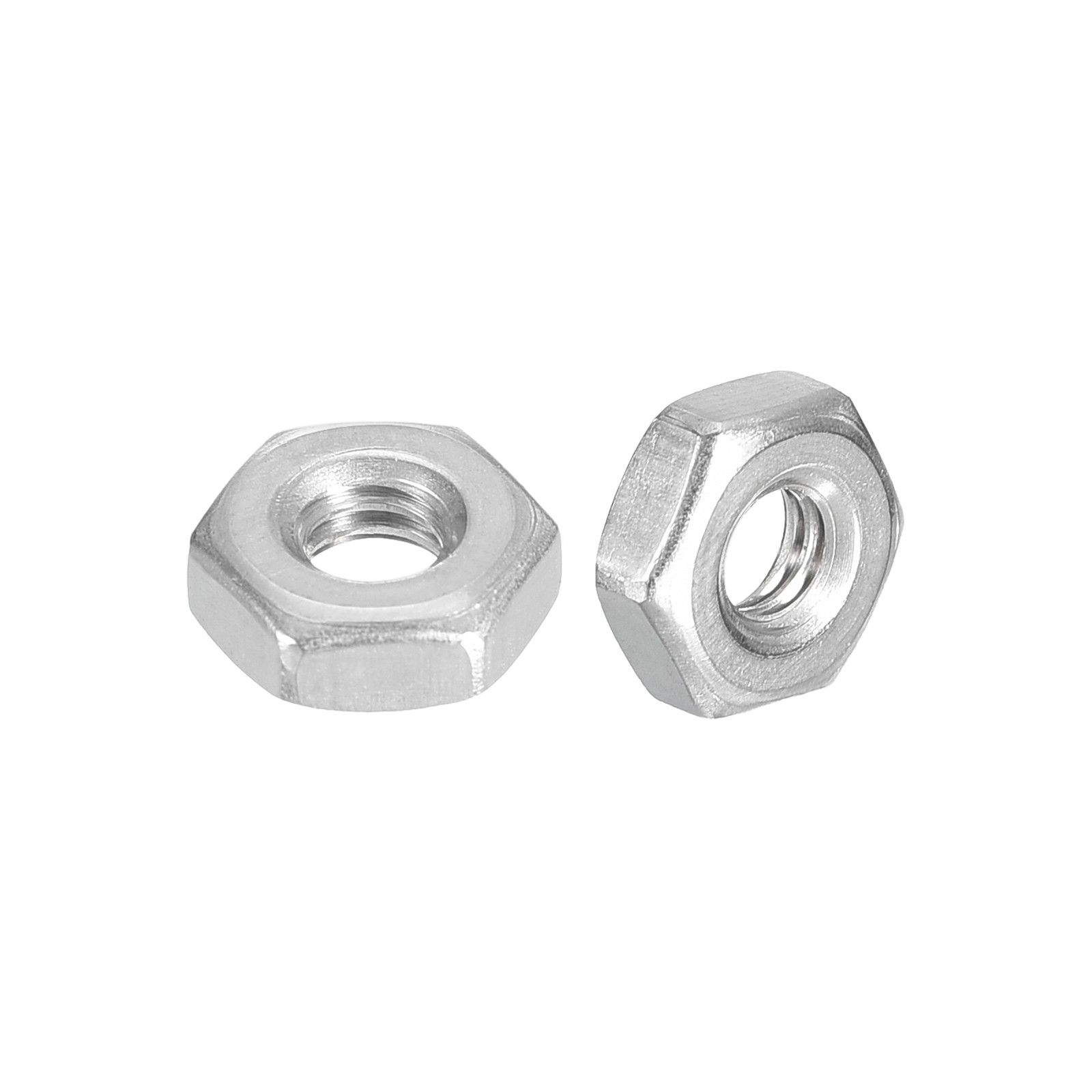 Hex Nuts (3/4"-10) 5Pcs 304  Steel Coarse Thread Nut Silver