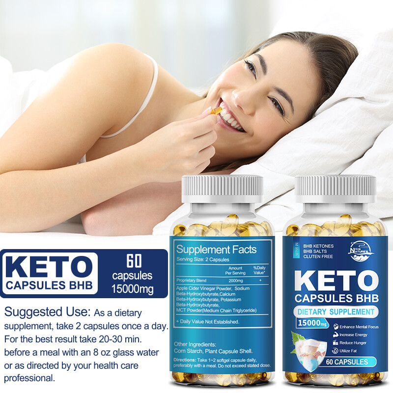 KETO BHB 15000mg Ketone FAT BURNER RAPID Weight Loss Diet Pills Ketosis 60 Caps