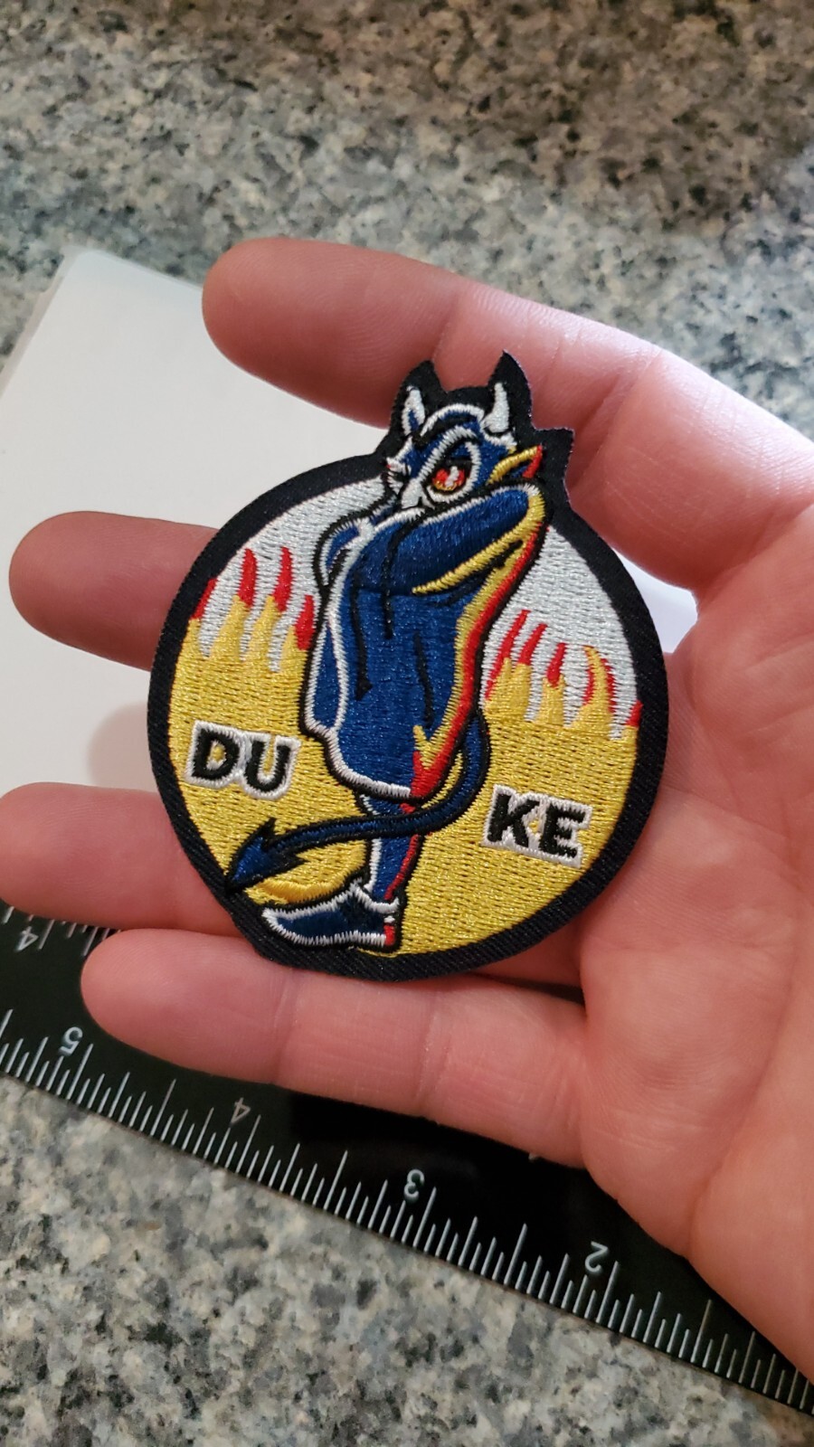 Duke Blue Devils Vintage Style Patch. Embroidered. Iron On Backing 3"x2.5"