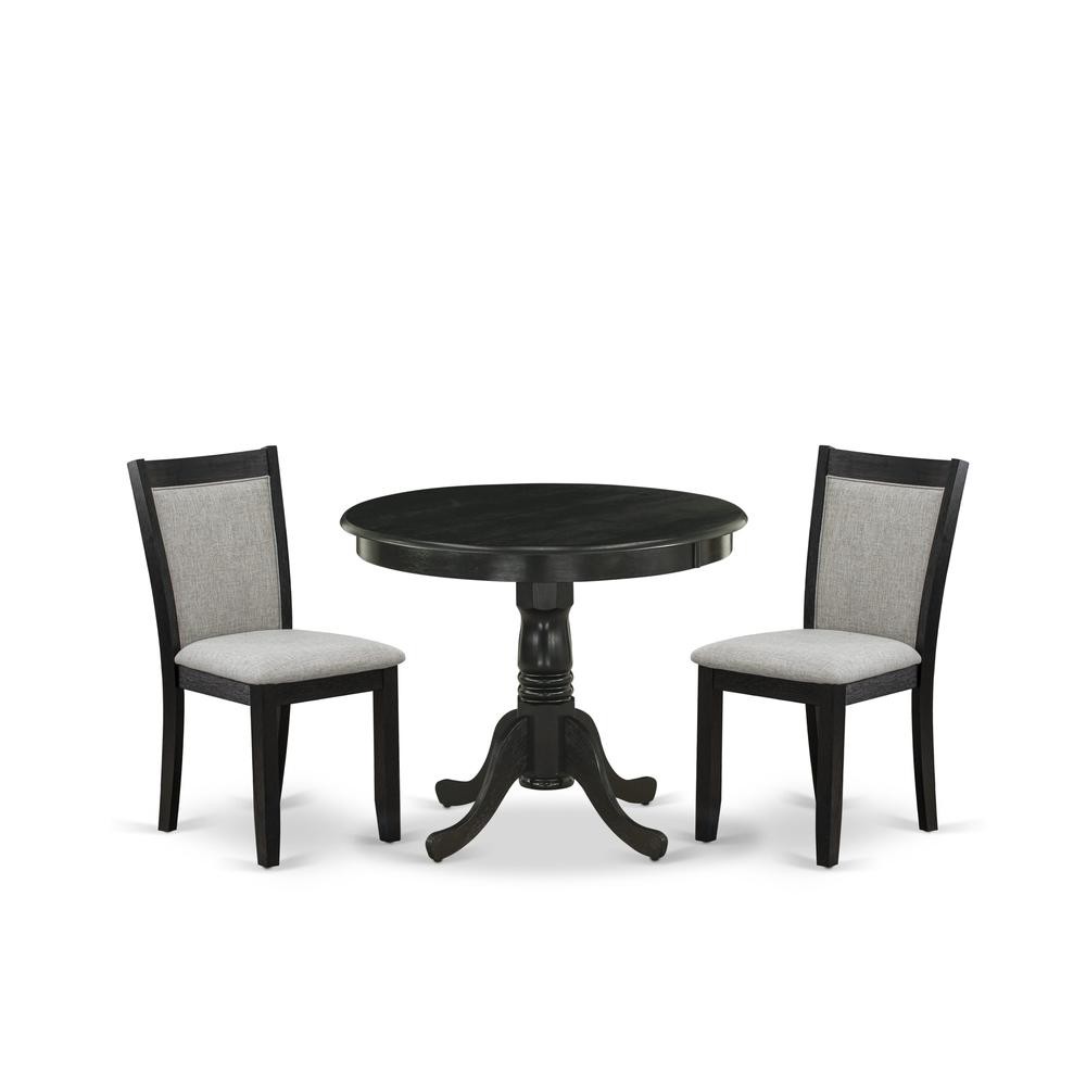 East West Furniture 3-Pc Dining Room Table Set Contains a Wooden Dining...