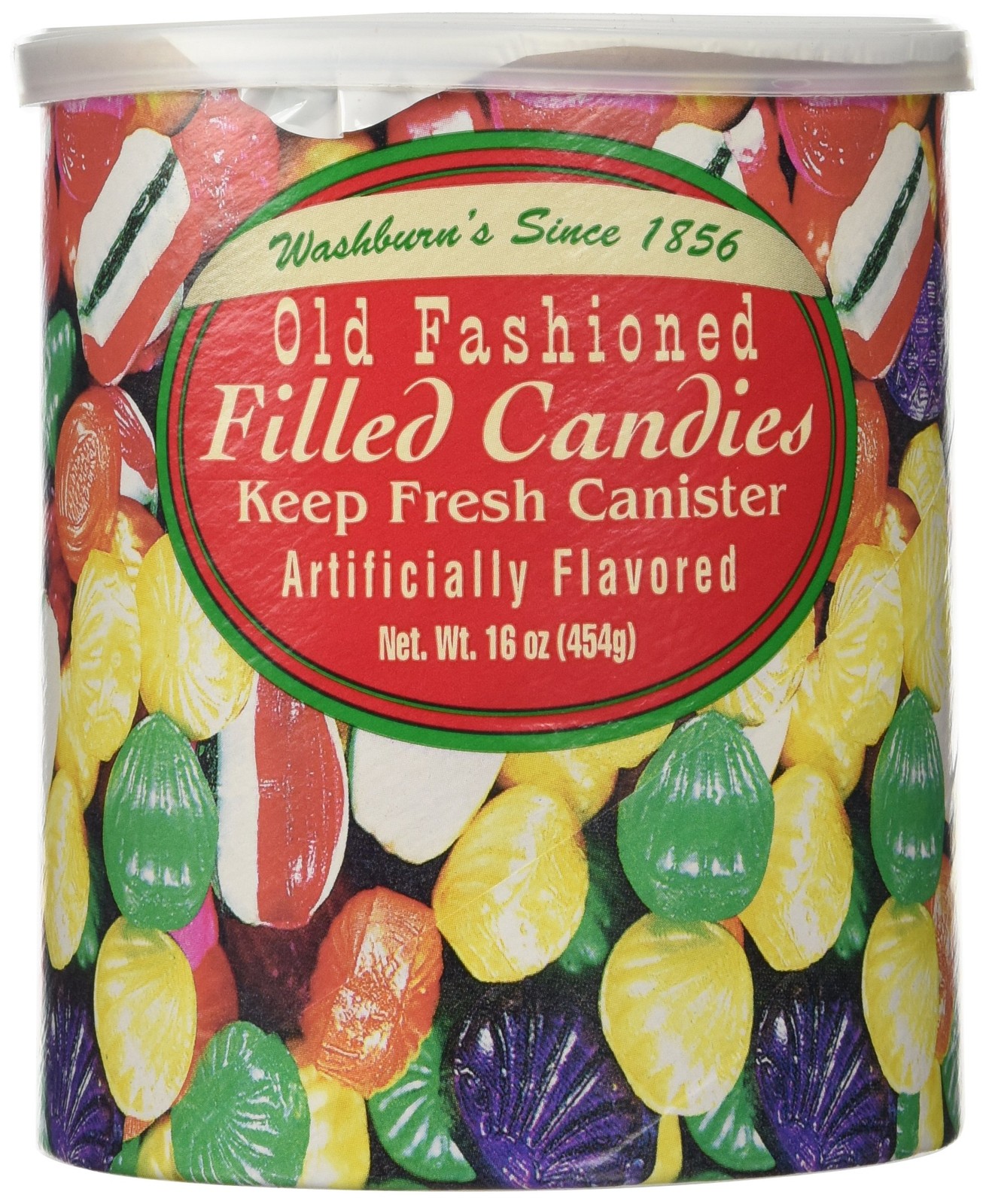 Washburn's Old Fashioned Hard Filled Candy, 1 Pound (Pack of 1), Assorted