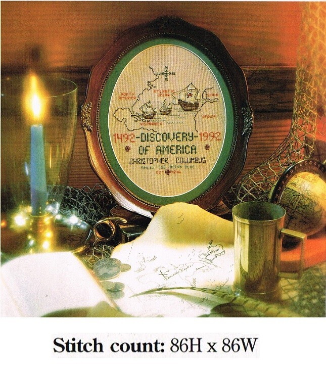 SALUTE TO COLUMBUS  CROSS STITCH PATTERN ONLY  -  YD  EYUR
