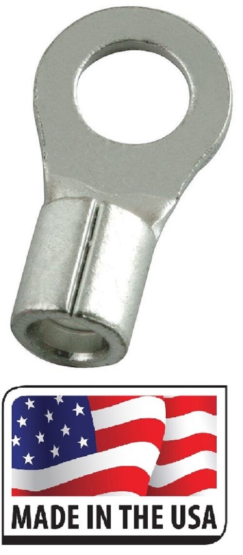 Hi Temp (50) 16-14 Ga #6 Ring Terminal Connector 900°F Made in USA 14-16 AWG