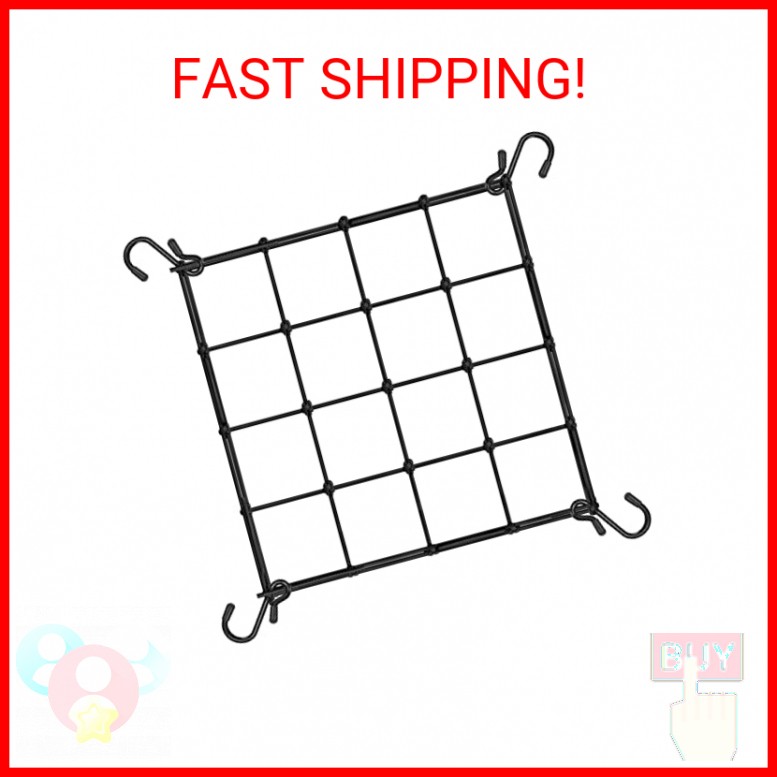 VIVOSUN 2 x 2Ft. Elastic Trellis Netting with 4 Hooks for Climbing Plants, Veget