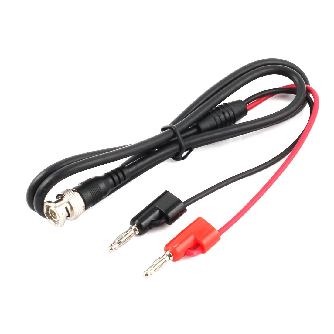 1M Coaxial Cable BNC Male Q9 to Dual Banana Test Lead for Oscilloscope