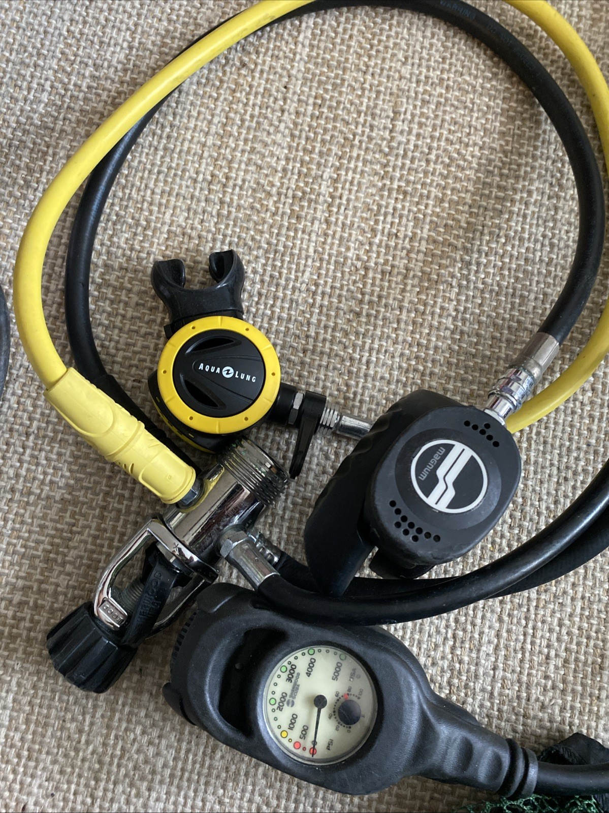 Aqua Lung Aqualung Regulator, Magnum Sherwood Scuba With Compass Untested Parts