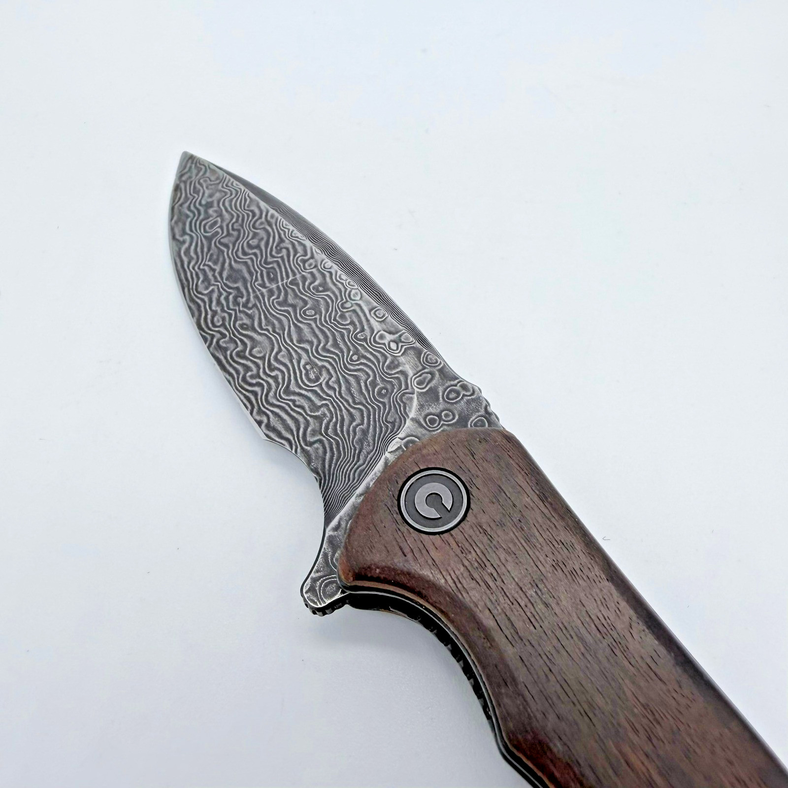 Civivi Praxis C803DS Folding Knife Wood Damascus Steel Liner Lock Everyday Carry