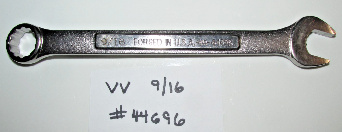 Craftsman Combination SAE 12 Point Wrench VV Series 9/16", #44696