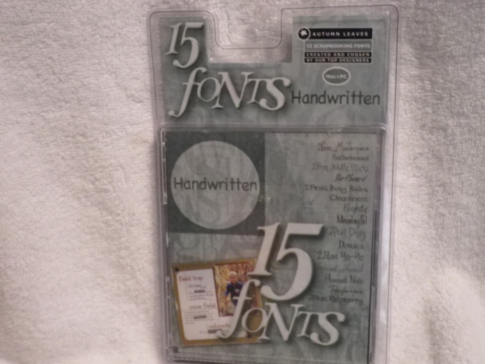 NEW unopened 15 Framed Fonts Cd MAC+PC Autumn Leaves