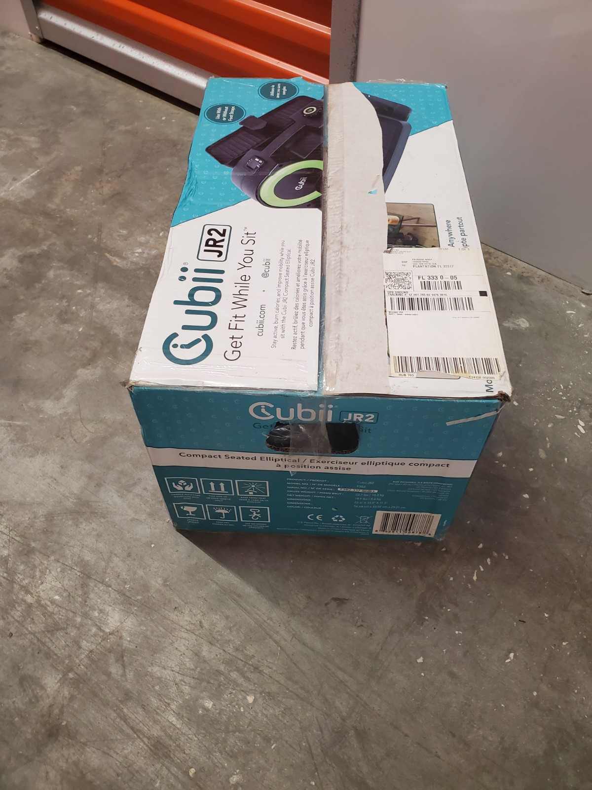 Cubii JR2 Compact Seated | Under Desk Elliptical | Aqua | New Open Box