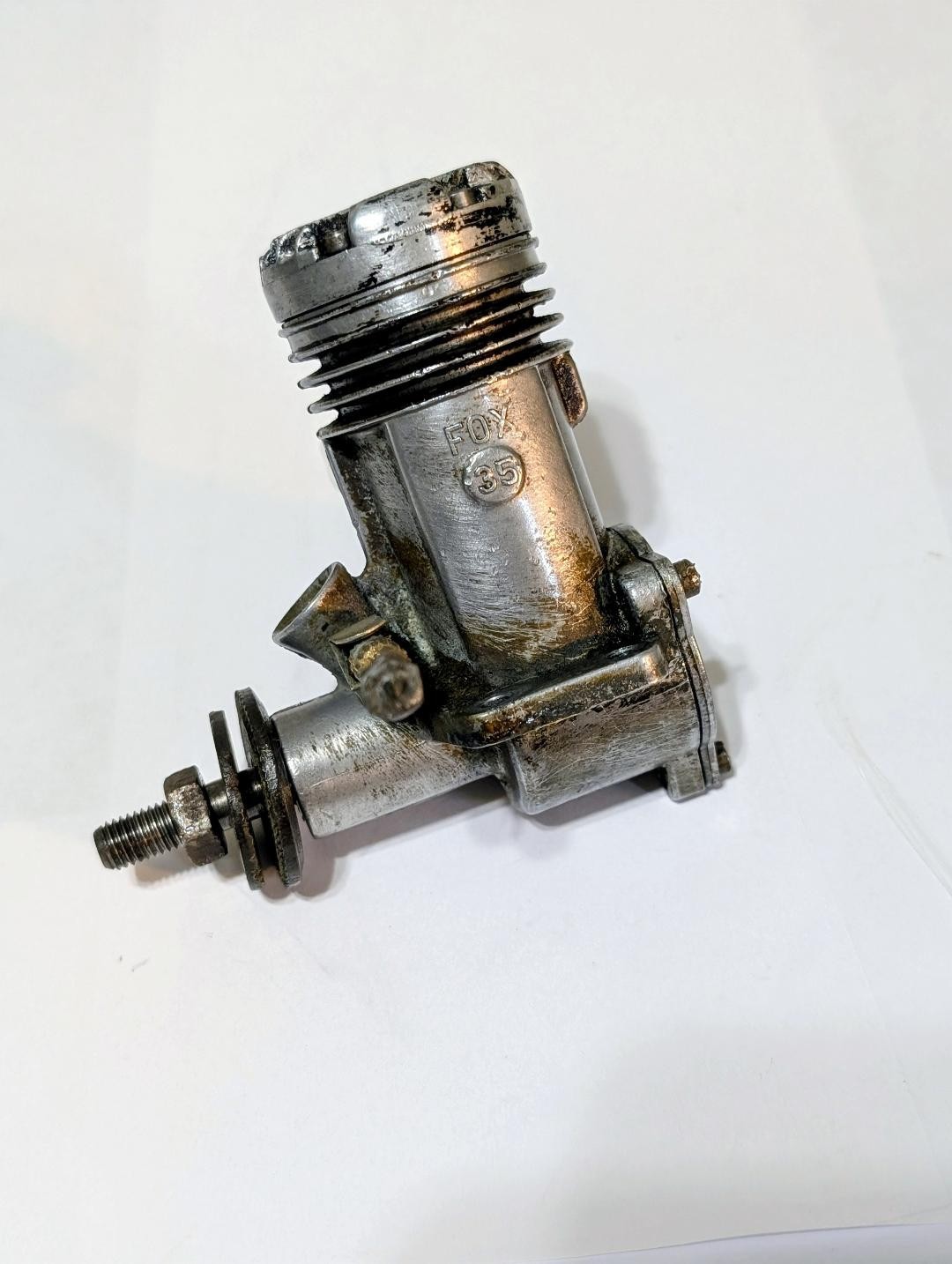 VINTAGE FOX 35 CONTROL LINE LINE ENGINE, PRE-OWNED, EXCELLANT COMPRESSION,