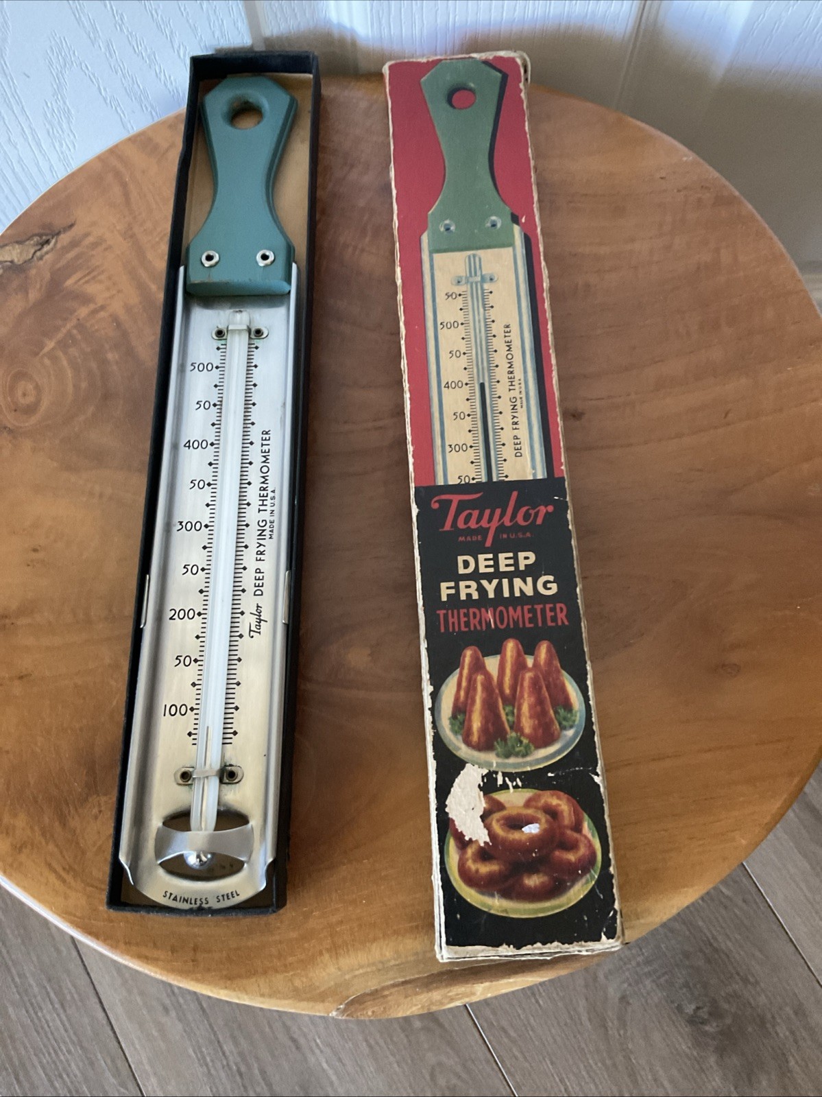 Vintage Taylor 12" Deep Frying Thermometer Stainless Steel Made In USA