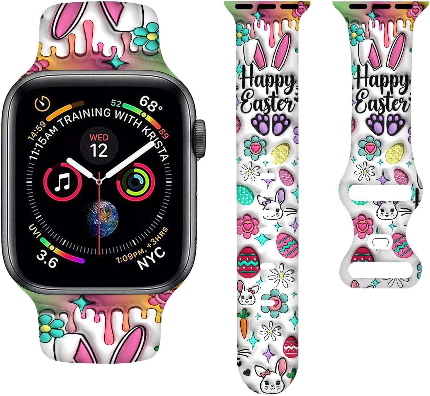 Silicone Strap Compatible with Apple Watch 38MM 40MM 41MM 44MM 45MM 49MM