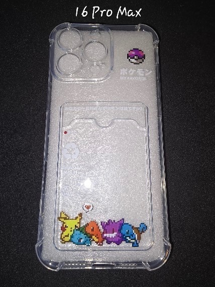 Pokemon Custom Kanto iPhone Case for iPhone 13, 14, 15, 16 Pro Max w/ Card Slot