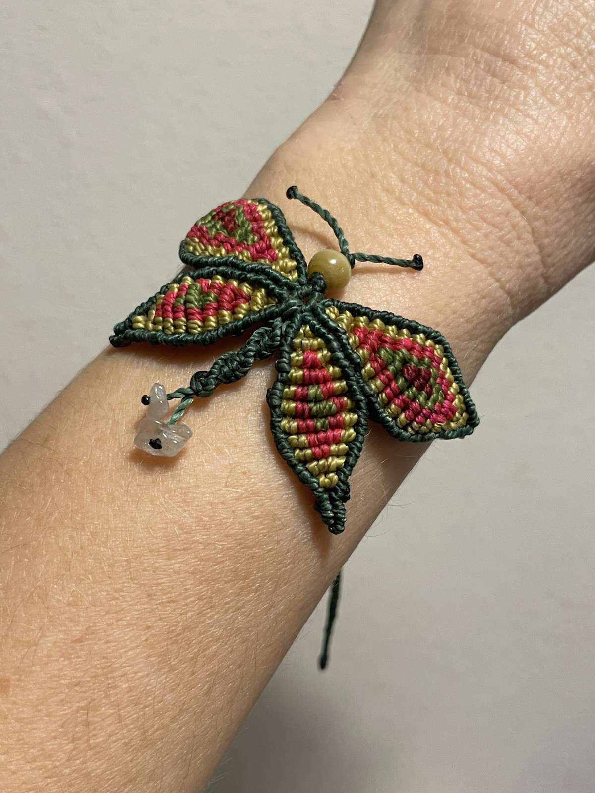 Handcrafted Hemp Butterfly Bracelet