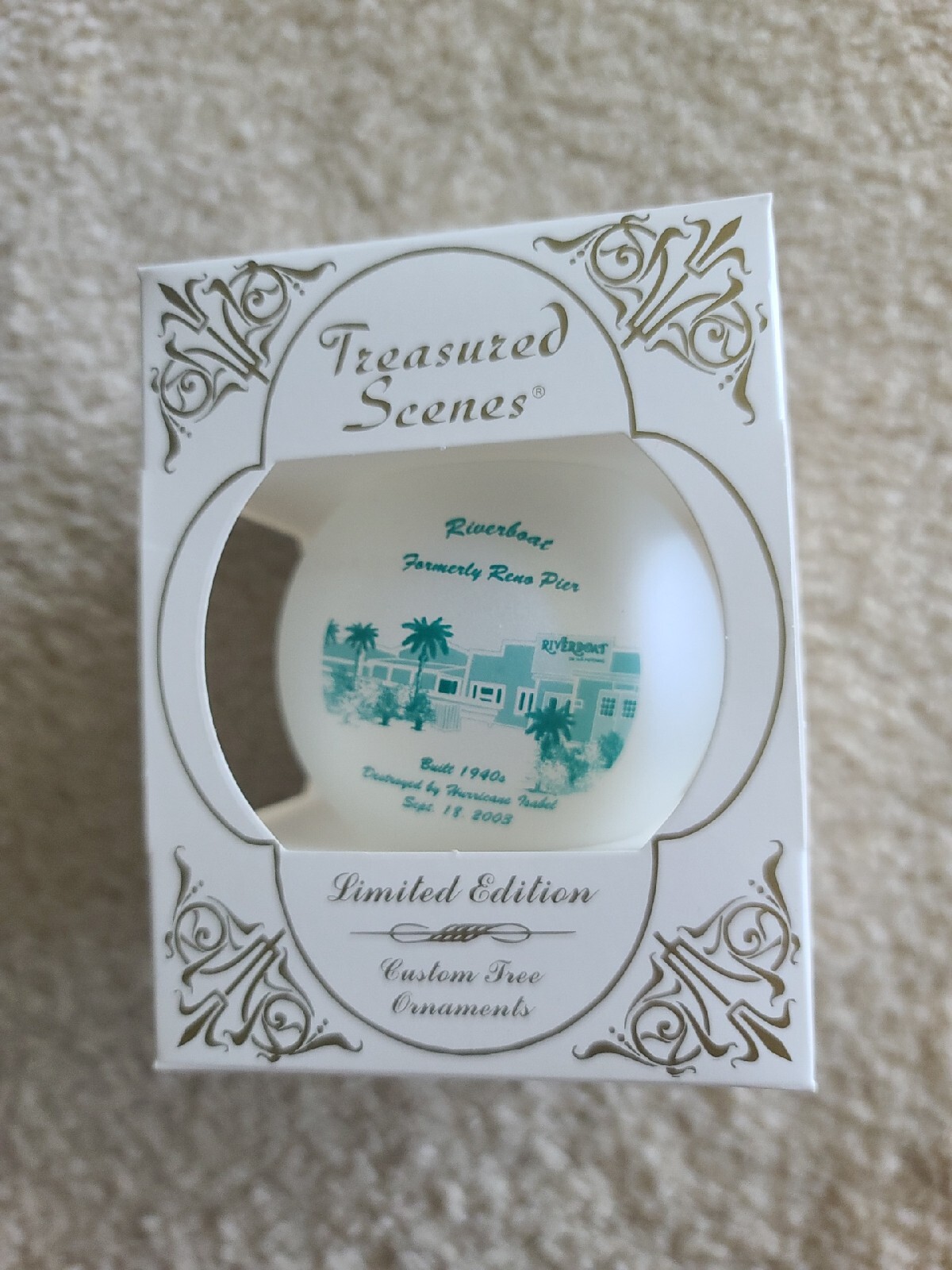 Christmas Ornament Colonial Beach Riverboat Reno New 2004 Limited Edition