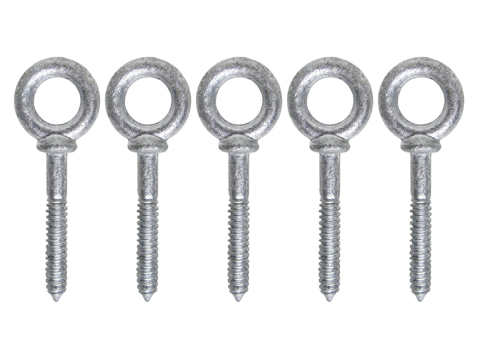 5/8" x 4" Screw Eye Bolts Forged HDG Rigging Anchor Point - Pack of Five