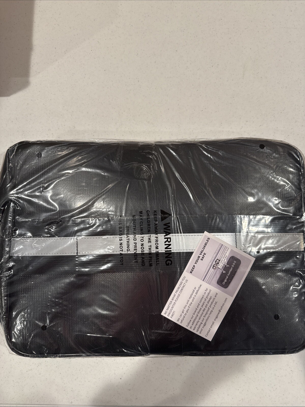 Fireproof Document Bag with Lock, Fireproof＆Waterproof File Organizer Bag