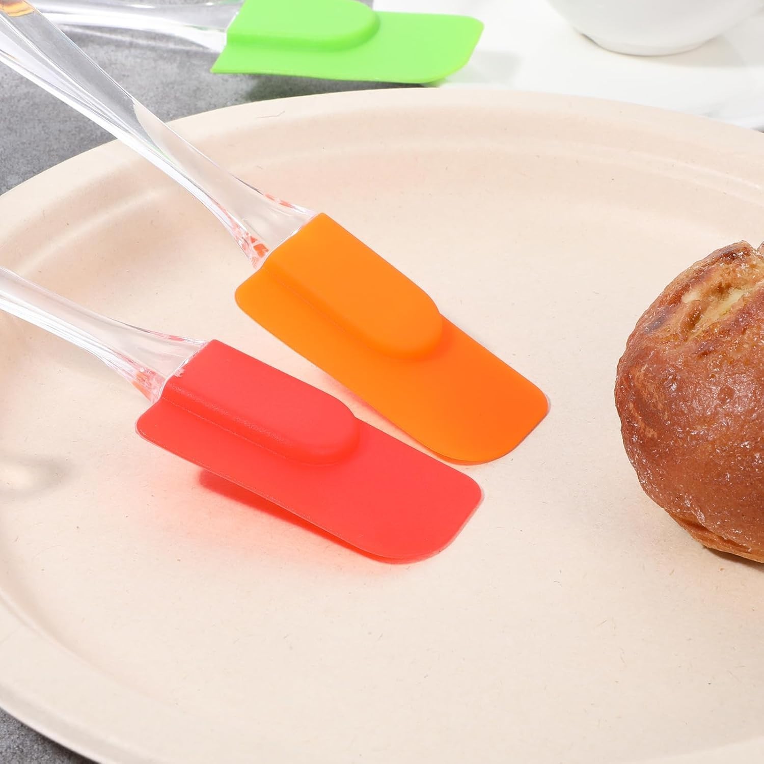 Small Silicone Spatula 6 Pack Heat Resistant Mini Rubber Scraper Kitchen Tool fo
