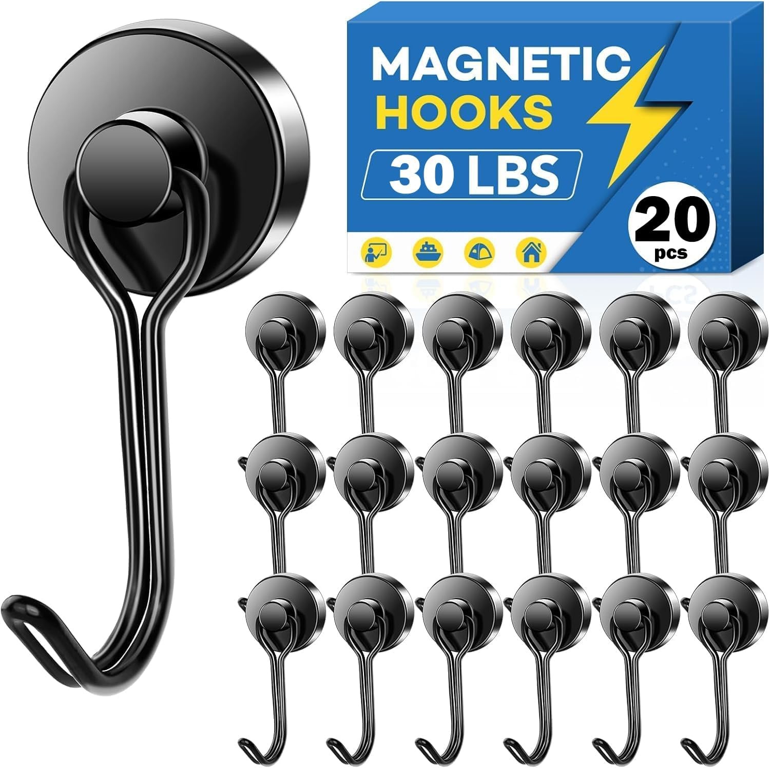 Hooks 30lbs Magnetic Magnet Hook 2025 Cruise Cabin Ship Essentials Heavy Duty