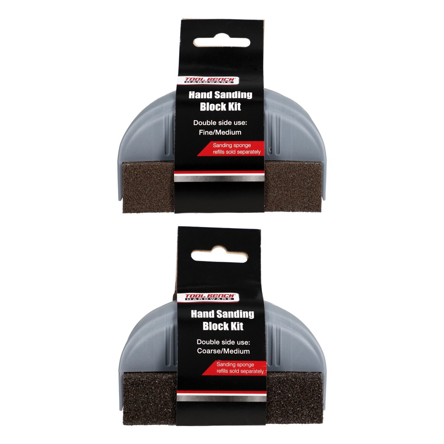 NEW SET OF 2 Tool Bench Paint Hand Sanding Block Kit Double Side USE Fine/Medium