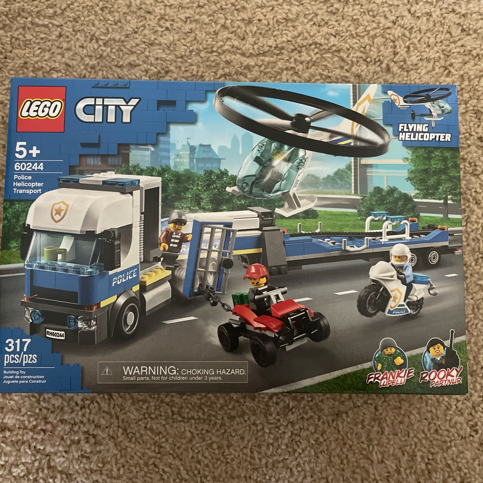 Lego 60244 City Police Helicopter Transport *New & Sealed* Helicopter Can Fly