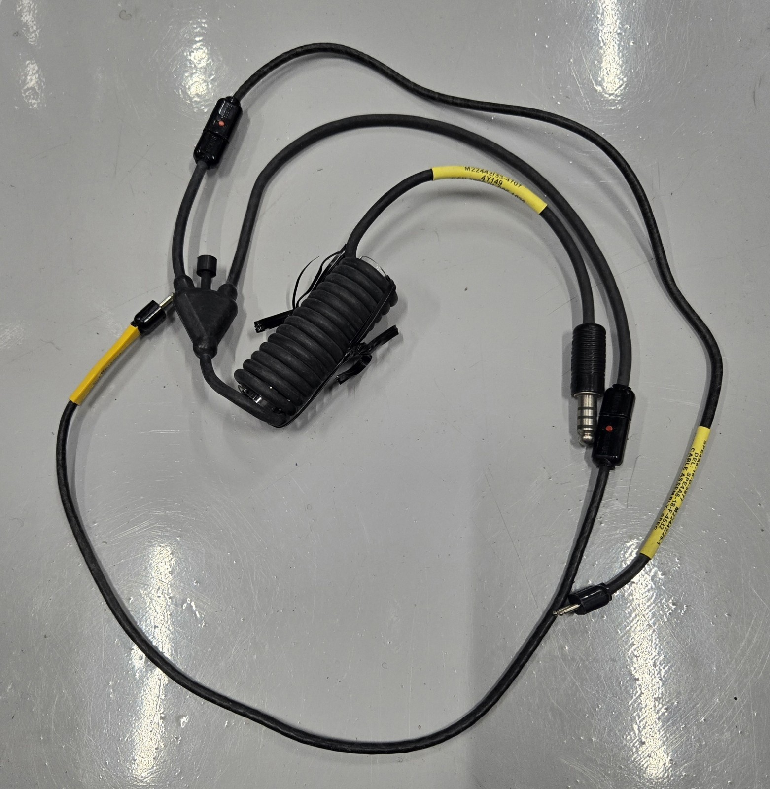 USAF USN MBU-5,12,20 OXYGEN MASK COMMUNICATION CABLE CX4707A(NEW)