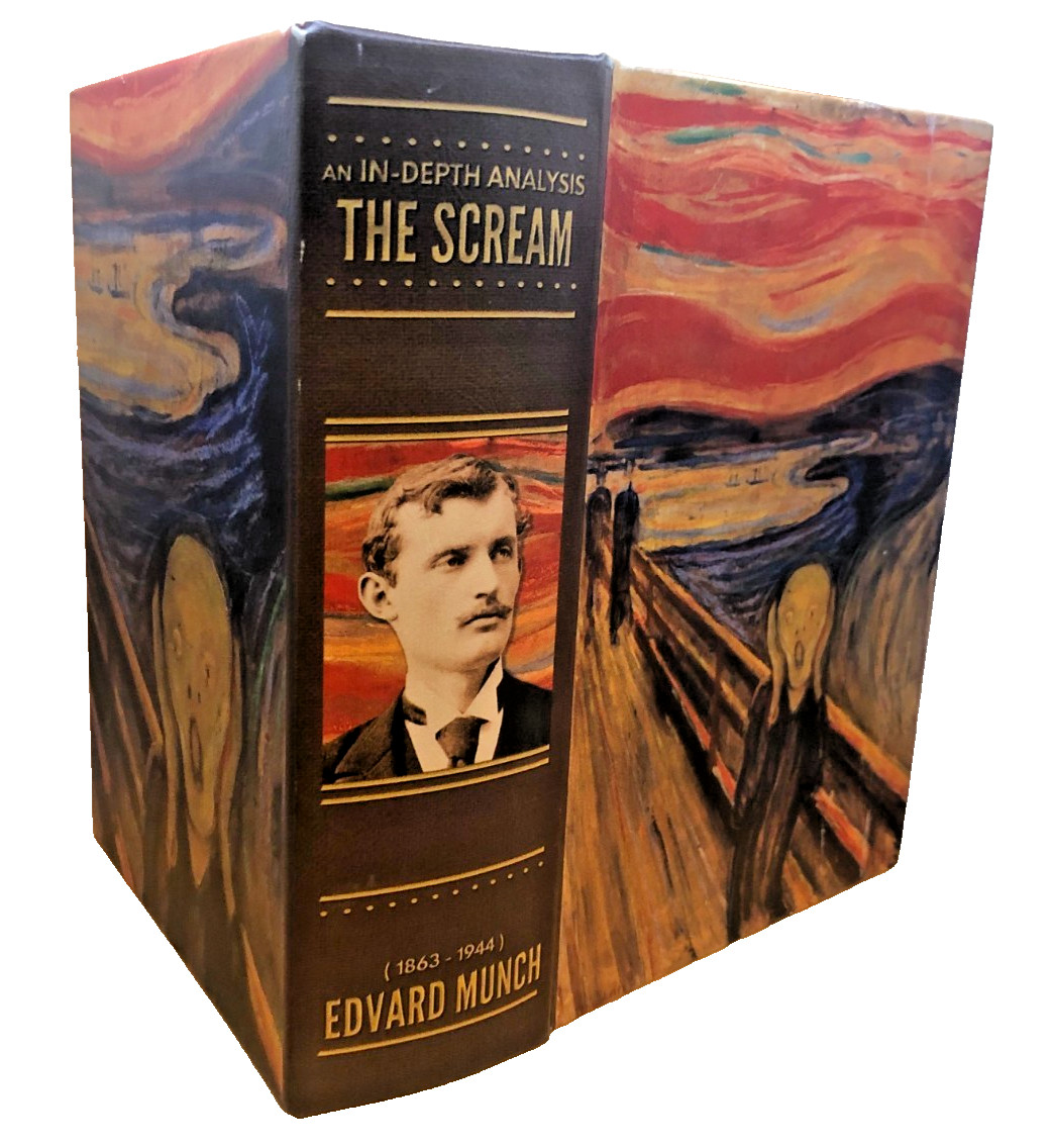 The Scream by Edvard Munch FAKE BOOK BOOK SAFE EMPTY STORAGE BOOK TREASURE CHEST