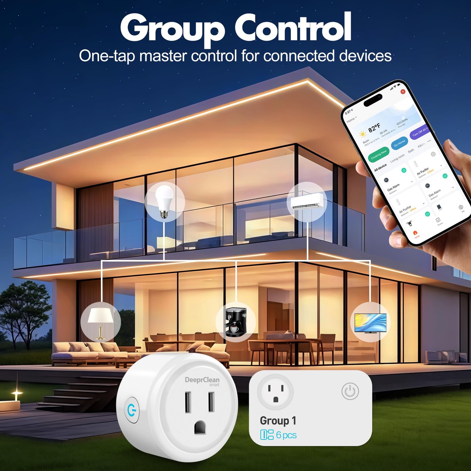 DeeprClean Mini Smart Plugs that Compatible with Alexa App Controlled