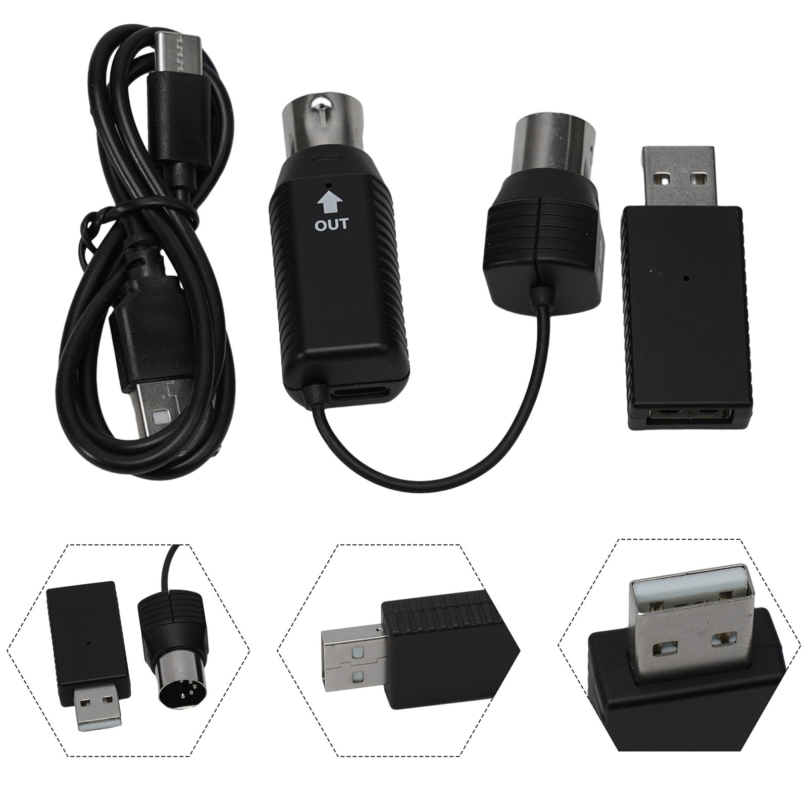 Wireless 5 pin USB Interface Adapter for MIDI Controllers and Interfaces
