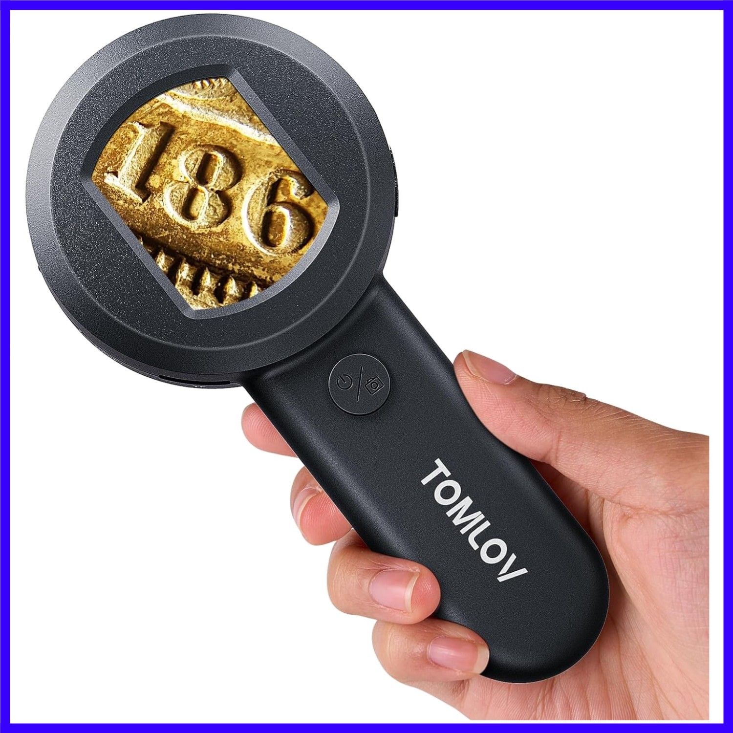 Microscope for Adults Kids, Handheld Coin Magnifier with Light for Error Coin...