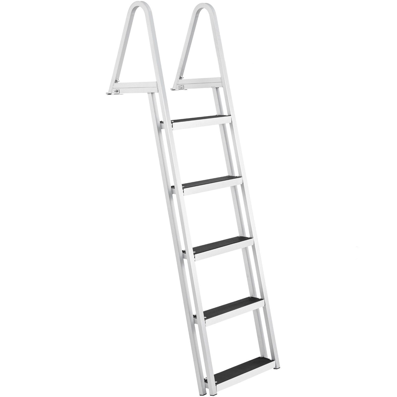 Aluminum Dock Ladder Boat Dock Ladder Removable 5 Steps with 350lbs Load