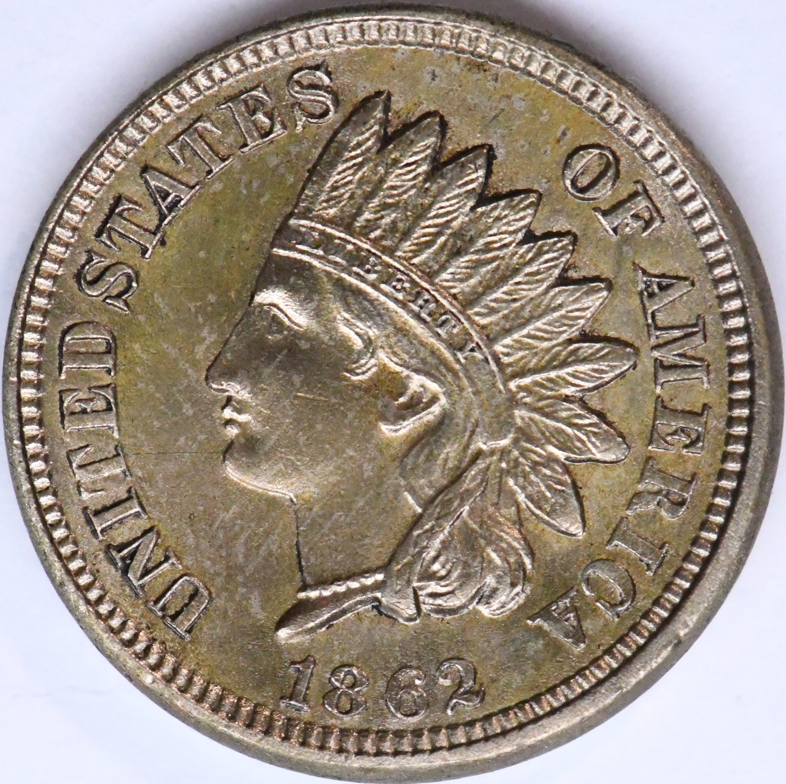 1862 indian head penny in a high grade