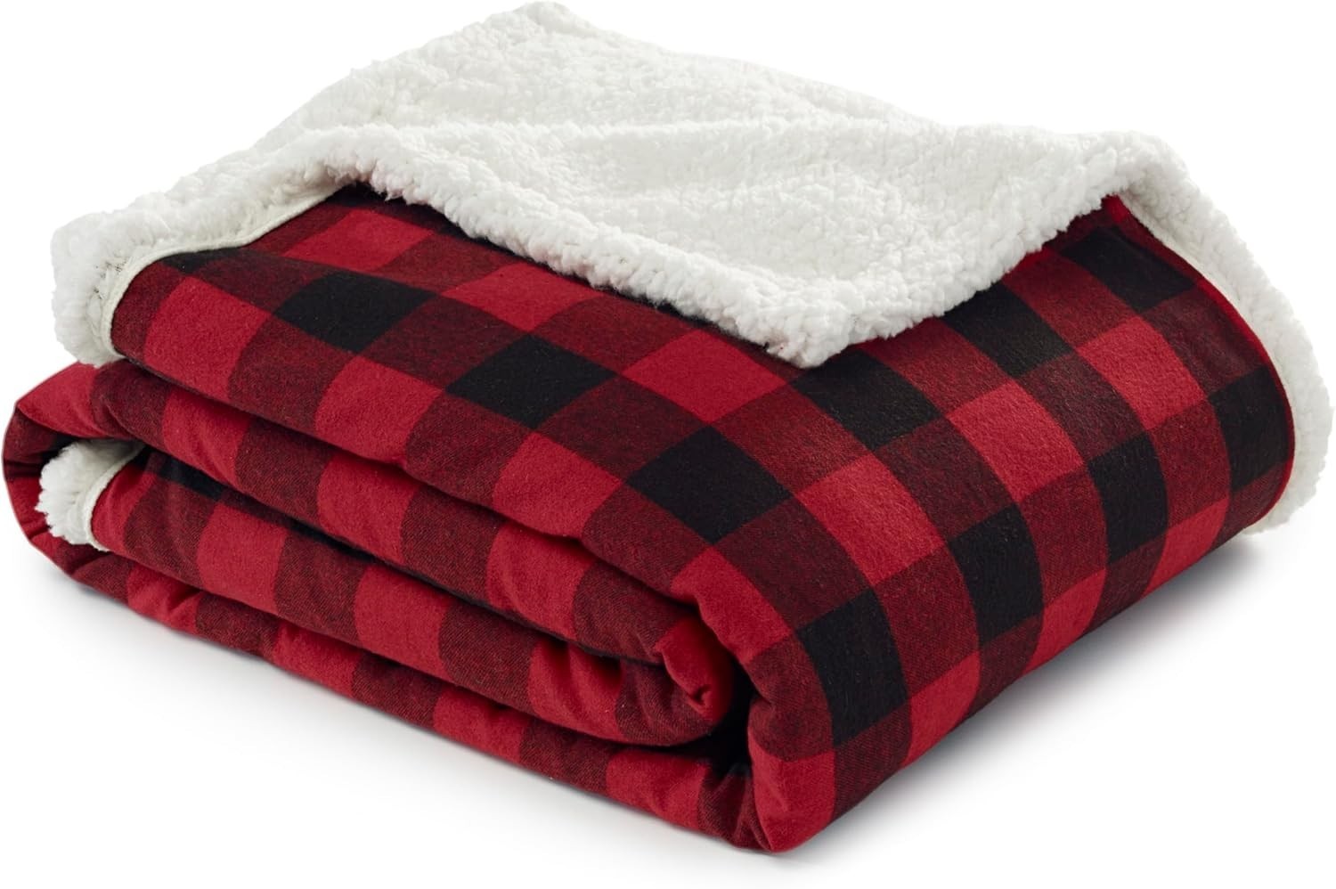 Sherpa Reversible Plaid Throw Blanket Ultra Soft for Bedding and Decorative Use