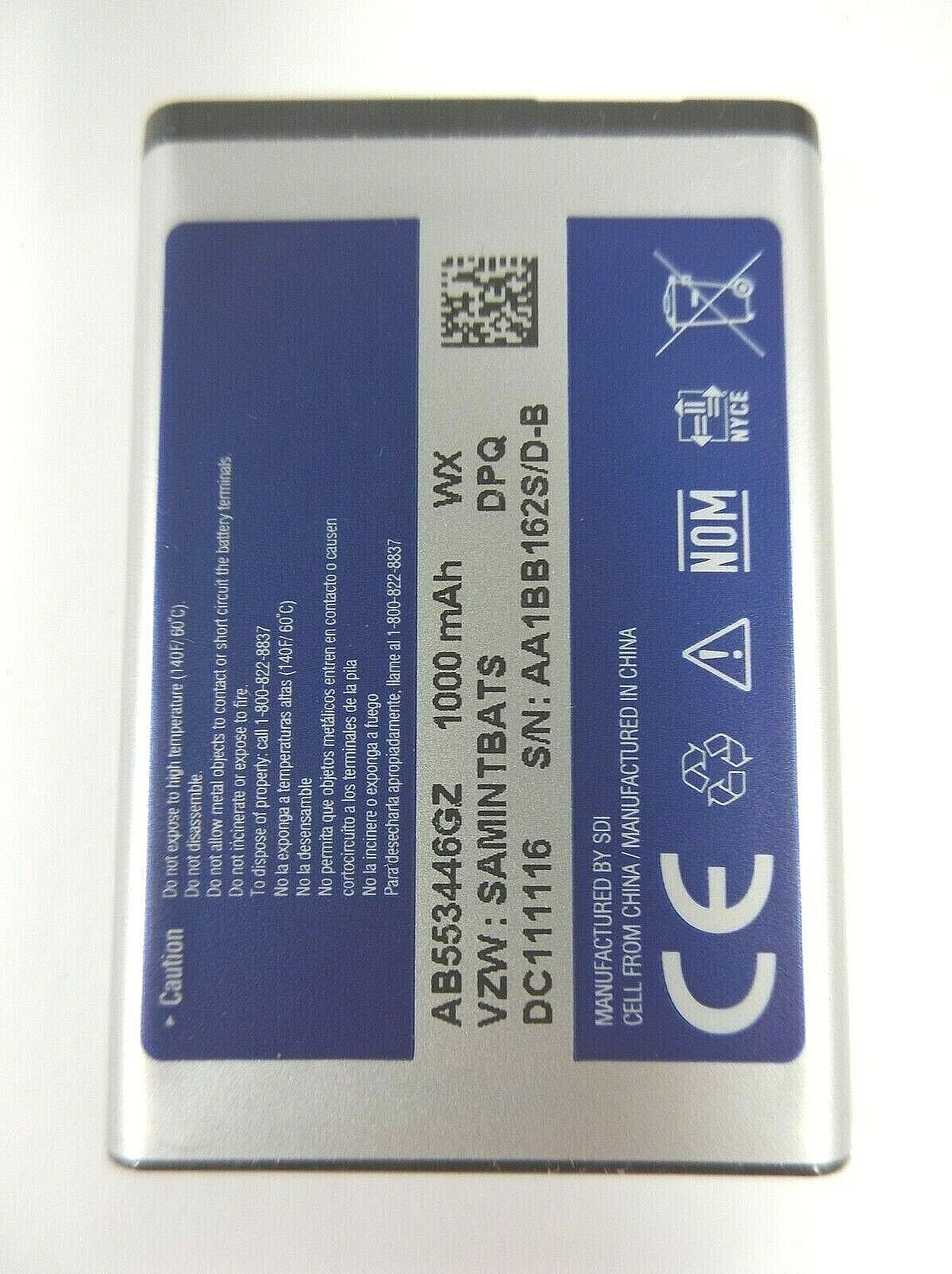 New Samsung AB553446GZ Battery - SCH-U310 U340 U430 A640 A930 U620 A870 + More