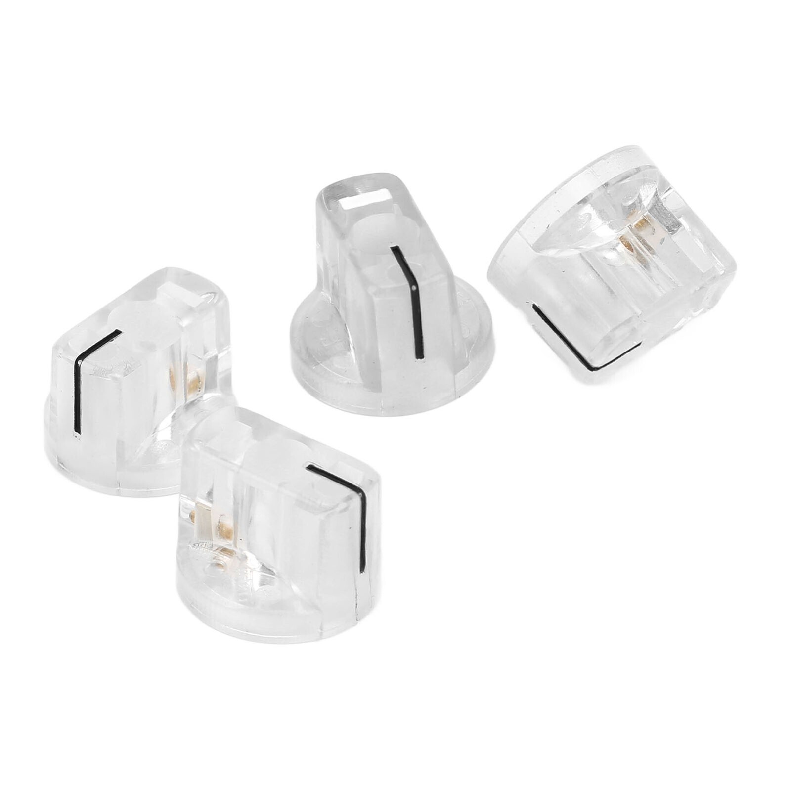 4Pcs Effect Pedal Knob Slot Design Transparent Plastic Easy Control Instrument