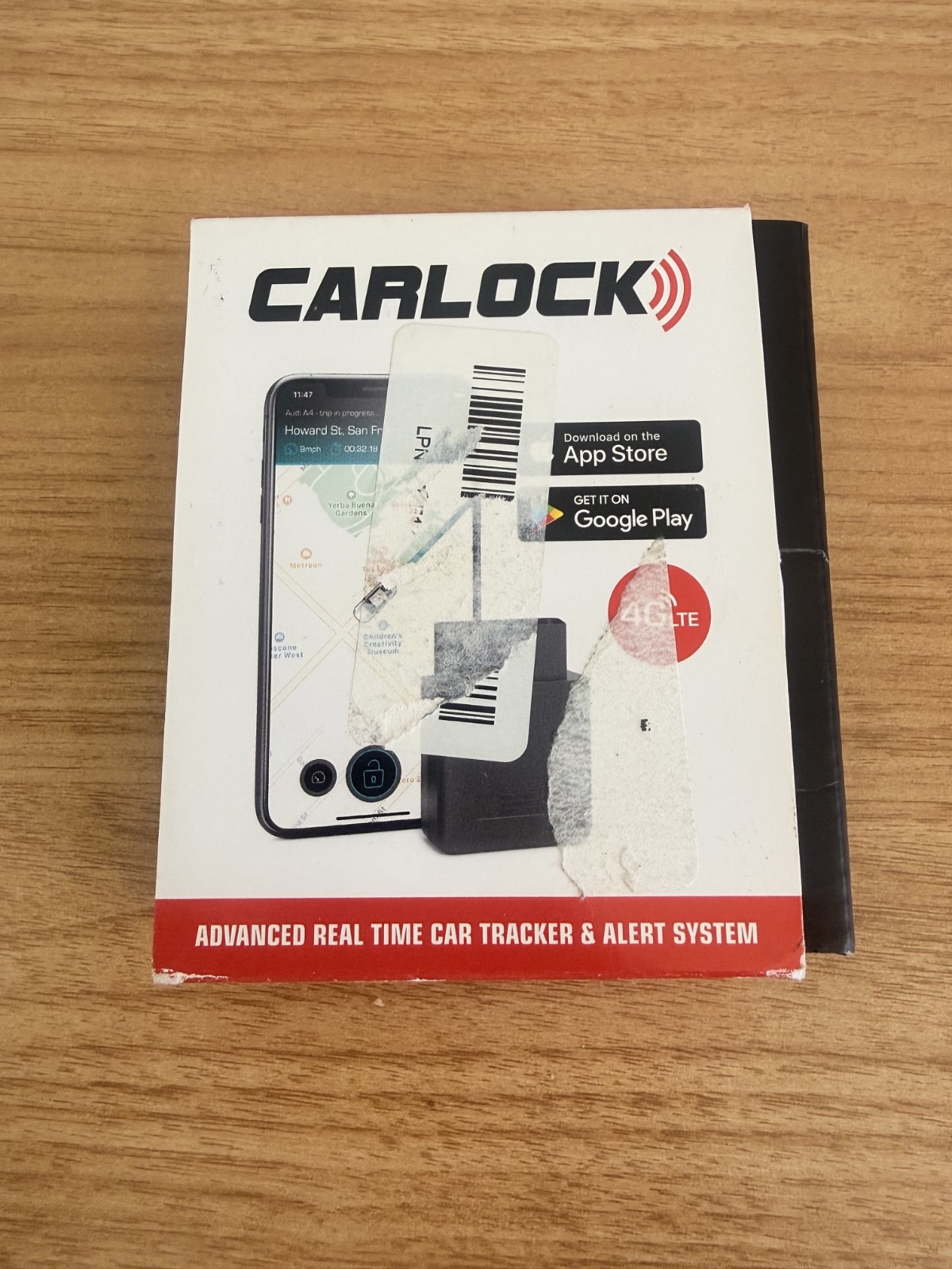 CARLOCK Anti-Theft Car Device Real-Time 4G GPS Tracker & Alarm OBD Open Box