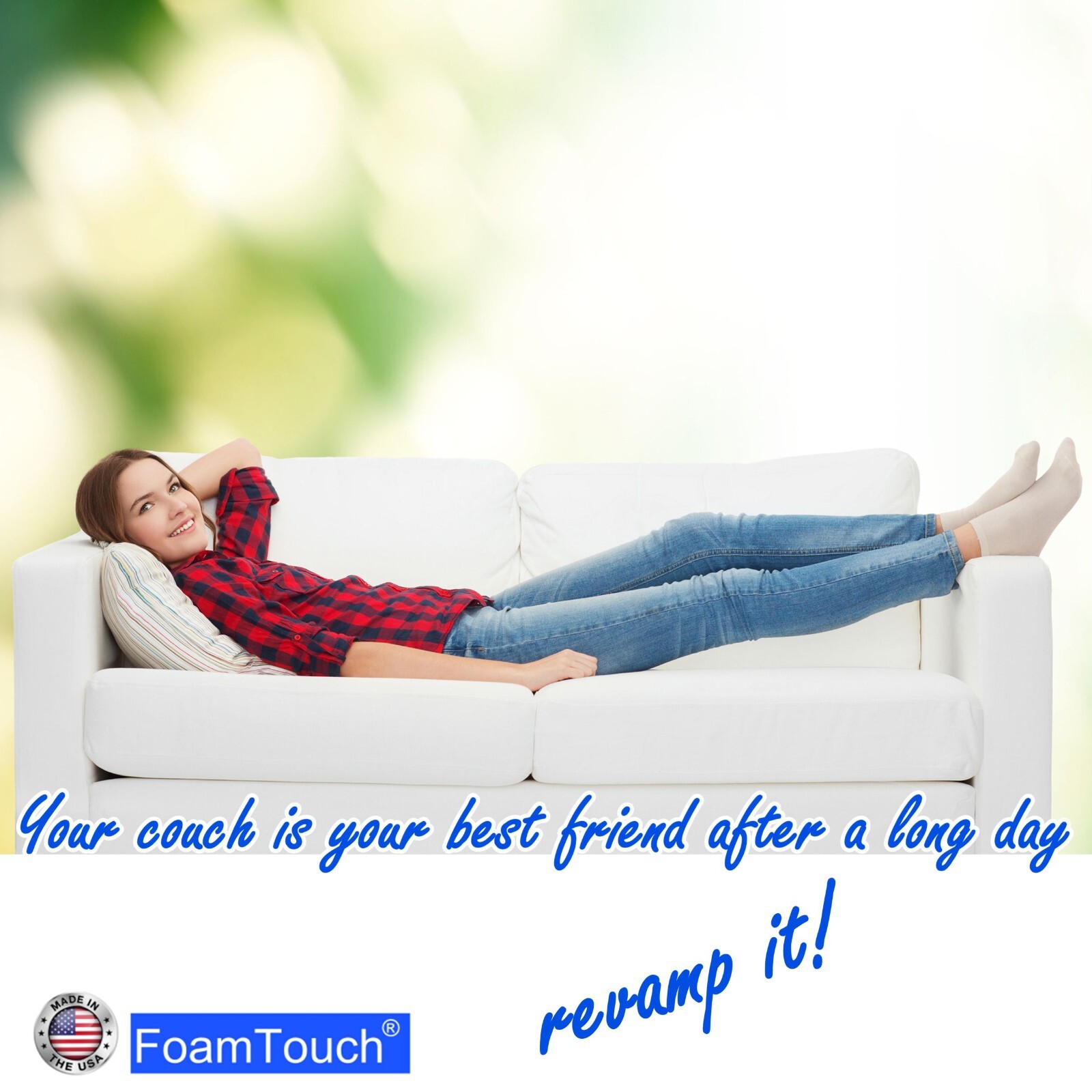 FoamTouch high density Square foam sheets 1"-2" thick, 12"-72" sides CUSTOM CUT