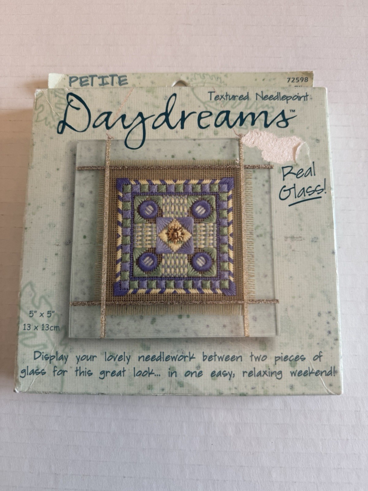 1999 Dimensions Ndlept Kit+Chart+Thread Finish In A Weekend Glass Included VTG