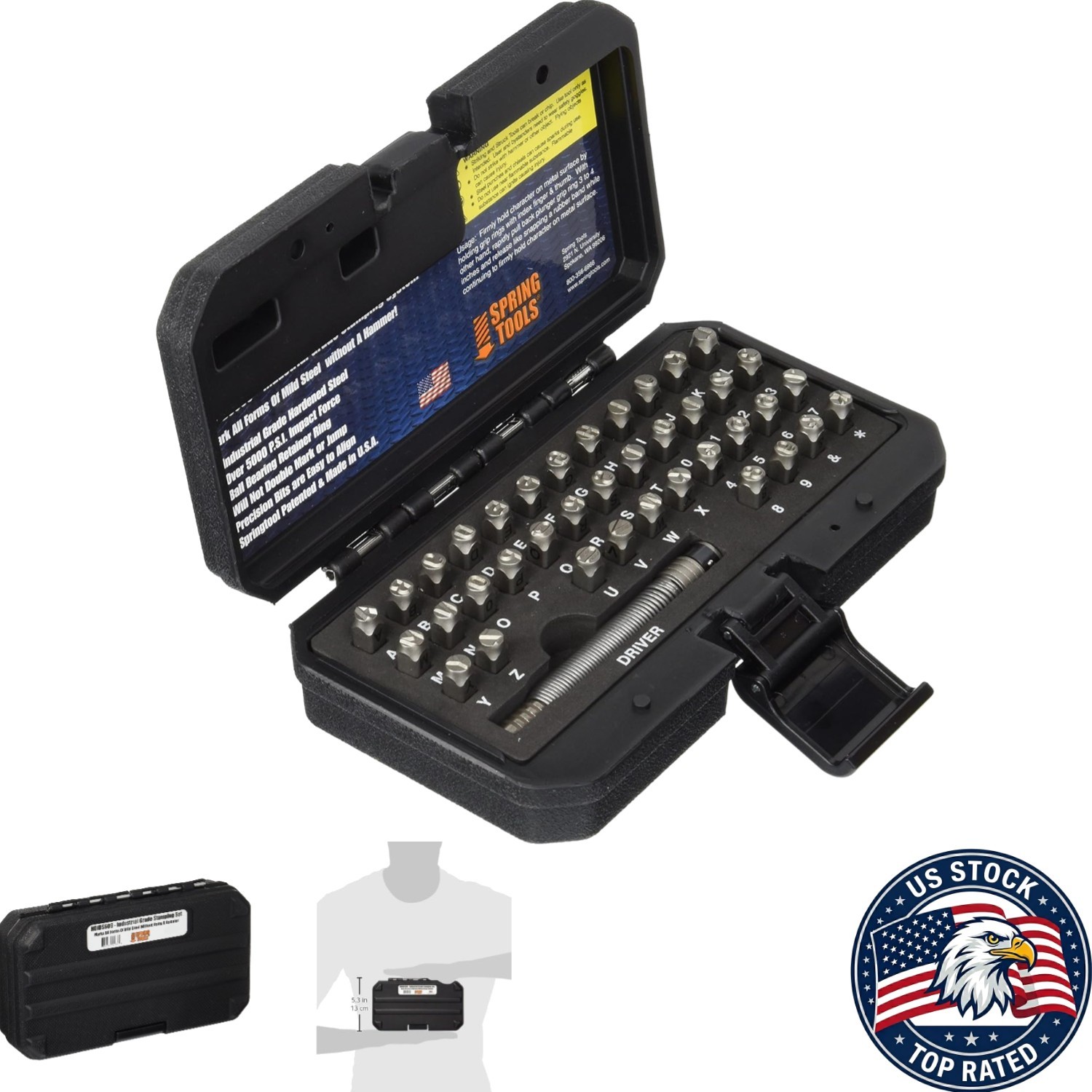 Heavy-Duty 39-Piece Stamping Kit with Hammerless Technology for Flawless Results