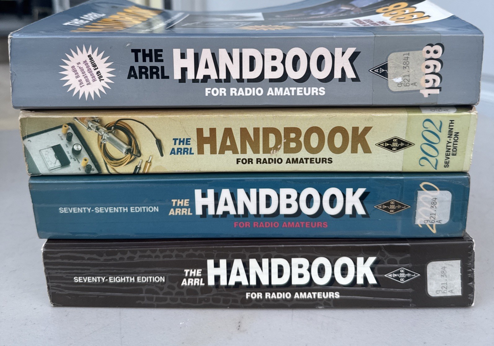 ARRL Handbook for Radio Amateurs Hardcover Book Lot 1998 2000 2001 2002 Ex-Lib