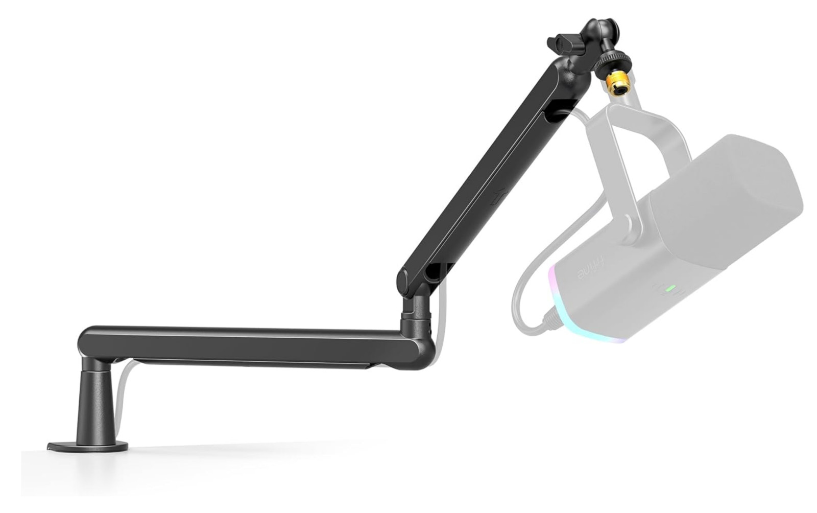 Microphone Boom Arm, Low Profile Mic Arm with Cable Management Channels