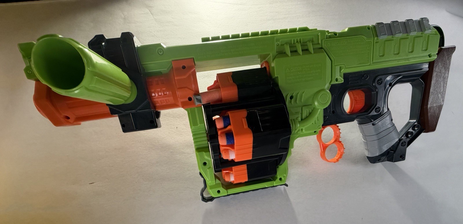 Nerf Zombie Strike Doominator Blaster w/ Rotating Drum Tested Working