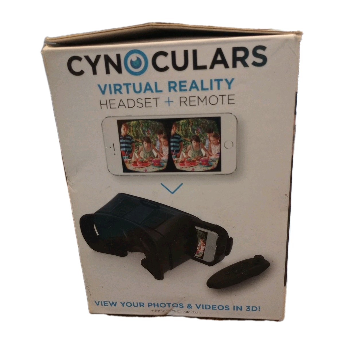 Cynocular's VR Virtual Reality App 3D Glasses Adjustable Headset Plus Remote