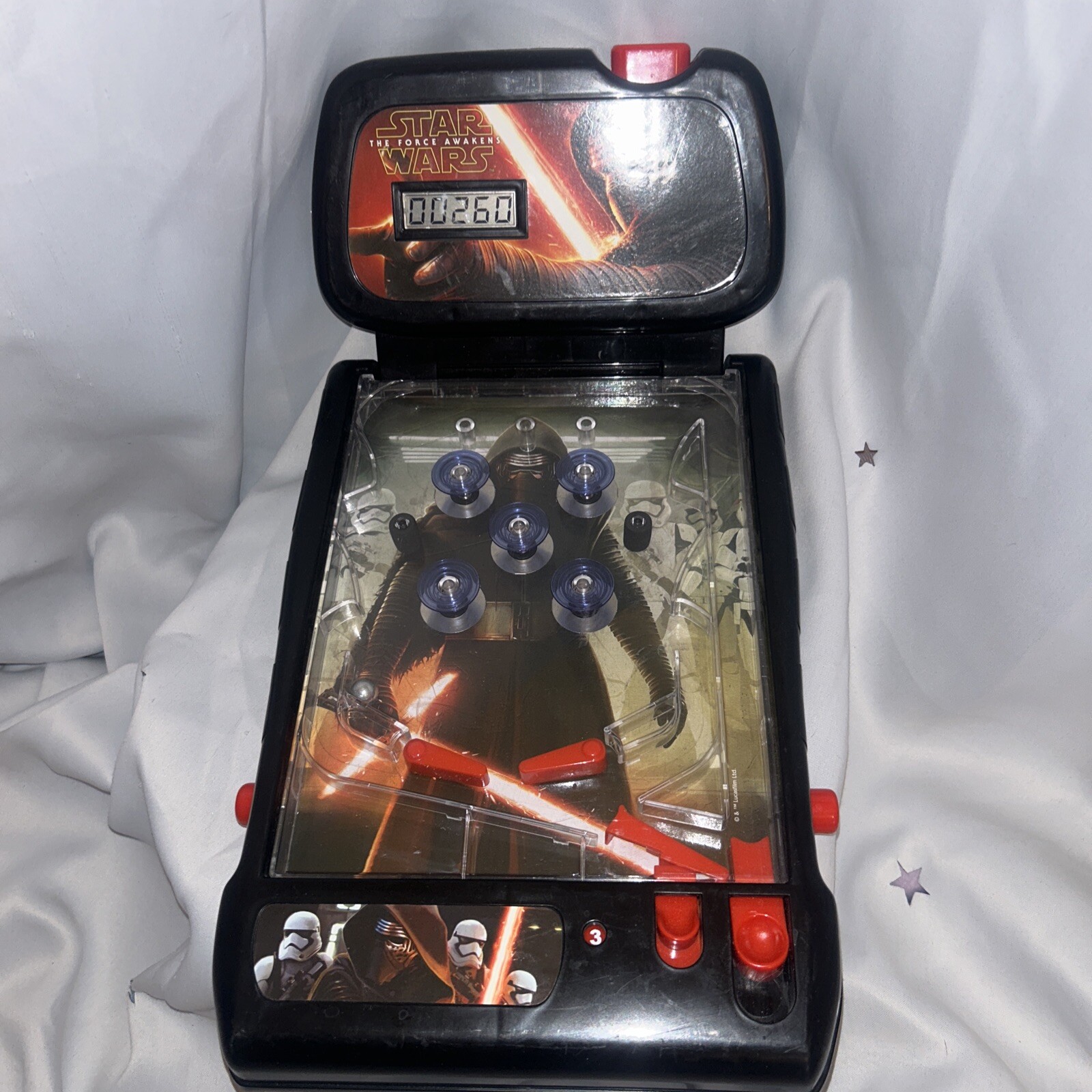 2009 Star Wars The Force Awakens Tabletop Electronic Pinball Machine Game Works!